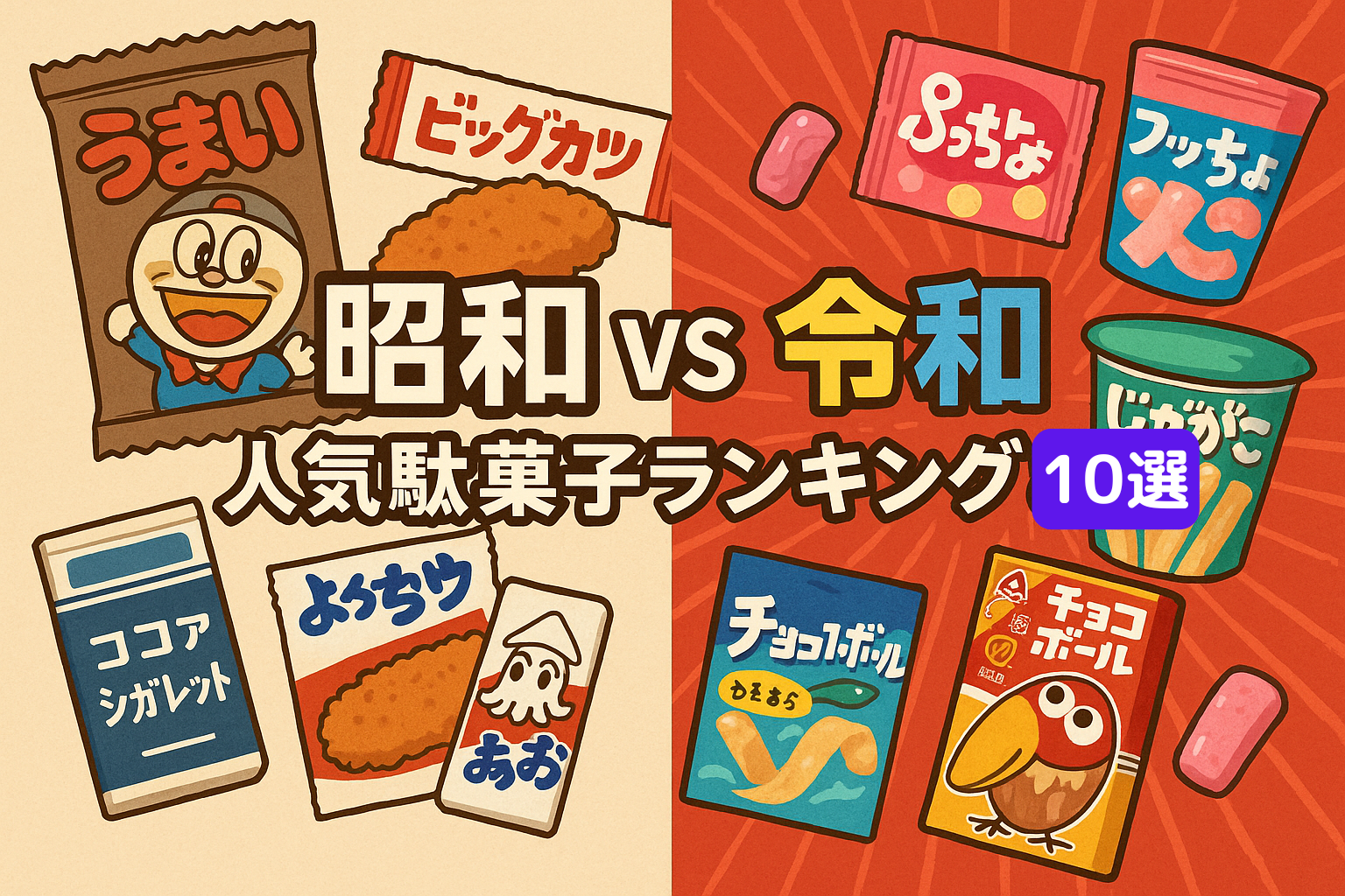 昭和vs令和人気駄菓子ランキング