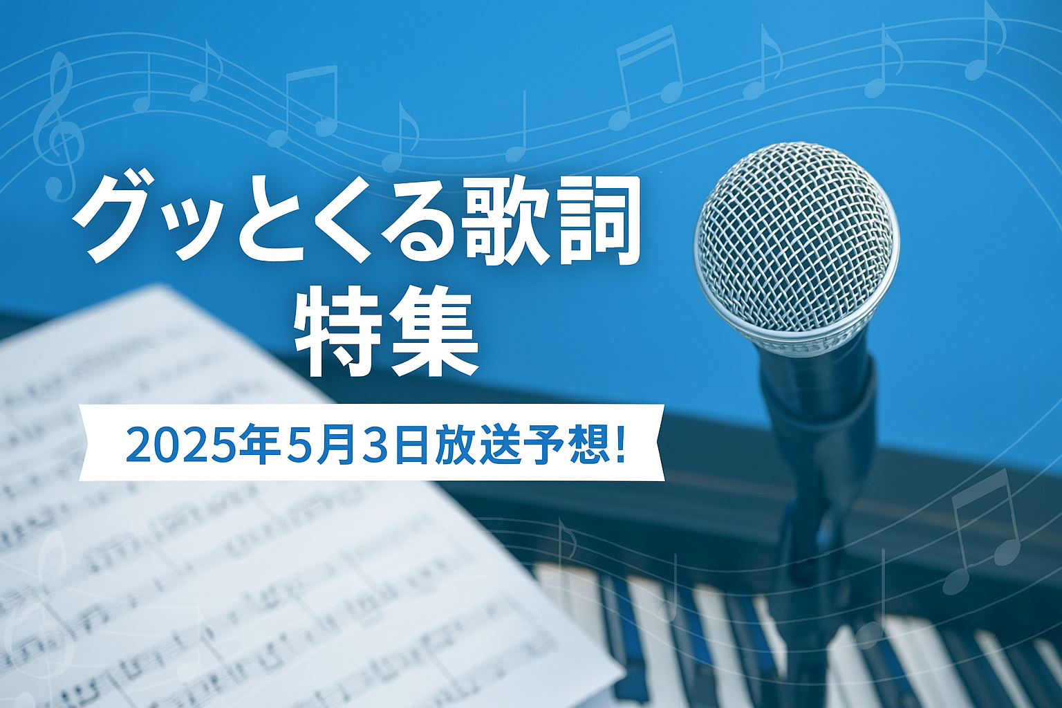グッとくる歌詞名曲